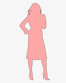 Lady Silhouette Woman Free Picture - Pink Girl Silhouette Transparent, HD Png Download, Free Download