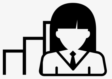 Businesswoman - Girl Thinking Clipart Black And White, HD Png Download, Free Download