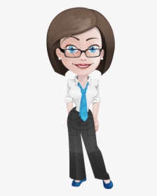Business Woman Cartoon Png - White Board Animated Characters, Transparent Png, Free Download