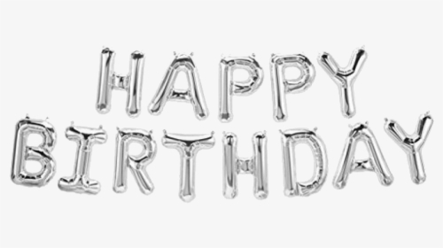 Happy Birthday Png Silver, Transparent Png, Free Download