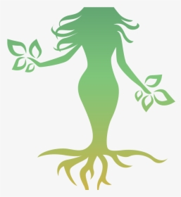 Modern Green Goddess Mascot - Illustration, HD Png Download, Free Download