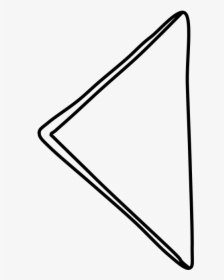 Napkin, Triangle, Folded, Black And White - Line Art, HD Png Download, Free Download