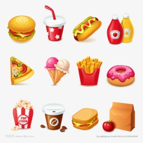 Hamburger Hot Dog Fast Food Junk Food Clip Art - Unhealthy Food Clipart, HD Png Download, Free Download