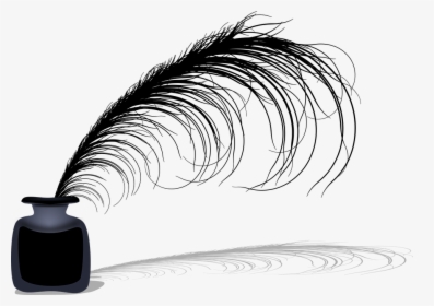 Feather, Glass, Ink - Pen And Ink Transparent Background, HD Png Download, Free Download