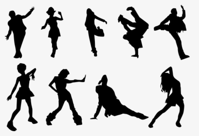 Silhouette,dance,running - Silhouette, HD Png Download, Free Download