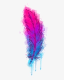 Feather Drawing Sticker Watercolor Painting - Transparent Background Watercolor Clipart, HD Png Download, Free Download