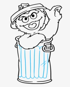 How To Draw Oscar Grouch From Sesame Street - Sesame Street Oscar The Grouch Drawing, HD Png Download, Free Download