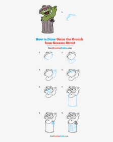 How To Draw Oscar Grouch From Sesame Street - Easy To Draw Oscar The Grouch, HD Png Download, Free Download