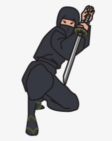 Ninja With A Sword, Attacking - Ninja With Sword, HD Png Download, Free Download