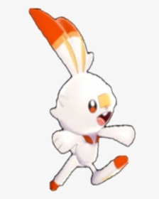 Cartoon White Orange Rabbit Illustration Rabbits And - Scorbunny Punch Gif, HD Png Download, Free Download