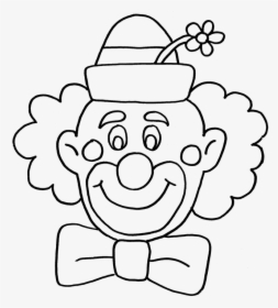 Clown, Circus, Fun, Coloring Book - Happy Clown Clipart Black And White, HD Png Download, Free Download