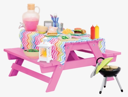 Table Clip Picnic Tablecloth - Our Generation Picnic Table Set, HD Png Download, Free Download