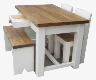 Table And Chairs Png -refectory Table Set Larger Image - End Table, Transparent Png, Free Download
