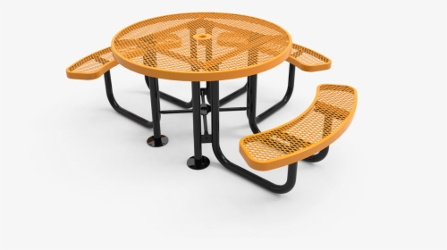 Expanded Metal Ada Round Picnic Table - Picnic Table, HD Png Download, Free Download