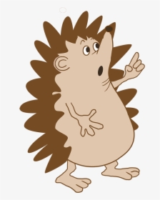 Surprised Cartoon Hedgehog Caracter - Hedgehogs Cartoon, HD Png Download, Free Download