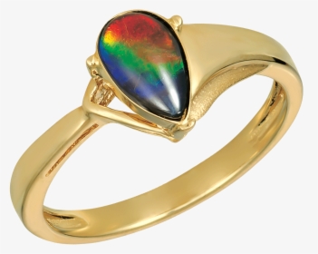 Frida 14k Yellow Gold Ring By Korite Ammolite - Pre-engagement Ring, HD Png Download, Free Download