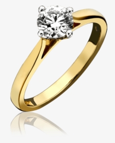 Single Stone Diamond Ring For Women, HD Png Download, Free Download