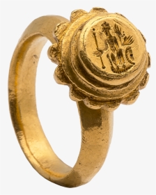 Gold Ring With Personification Of Constantinople - Engagement Ring, HD Png Download, Free Download