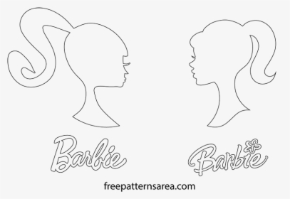 Head Vector Logo Sign - Barbie Outline Logo, HD Png Download, Free Download