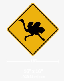 Kangaroo Crossing Sign Download - Ostrich Shadow, HD Png Download, Free Download