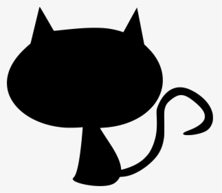 Black Cat Cartoon Png Clipart , Png Download - Cat Vector Png Free, Transparent Png, Free Download
