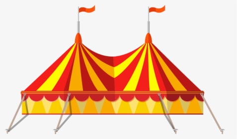 Clip Art Flat Design Illustration Cartoon - Tent Circus Flat Design, HD Png Download, Free Download