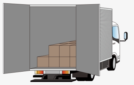 File - Delivery Truck - Svg - Delivery Truck Clipart - Rear Side Of Truck, HD Png Download, Free Download