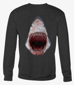 Crewneck Sweatshirt Shark Attack Ocean Shirt For Men - Great White Shark, HD Png Download, Free Download
