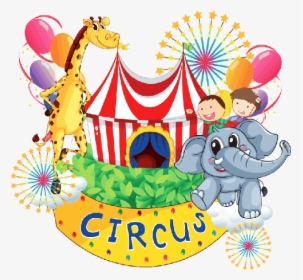 Circus Room, Circus Art, Circus Nursery, Cake Images, - Circus Animals Images Cartoons, HD Png Download, Free Download