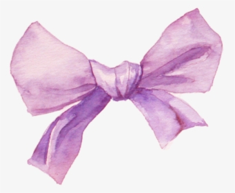 #pink #purple #gift #bow #watercolor - Watercolor Pink Bow Png, Transparent Png, Free Download
