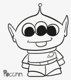 Cute Alien Lineart - Aliens From Toy Story Drawings, HD Png Download, Free Download