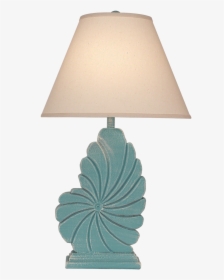 Weathered Turquoise Sea Shell Table Lamp - Lampshade, HD Png Download, Free Download