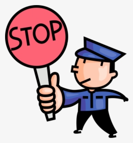 Stop Vector Illustration - Safety School Crossing Guard Clipart, HD Png Download, Free Download