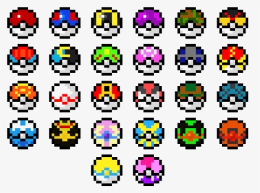 Pixel Art Poké Ball, HD Png Download, Free Download