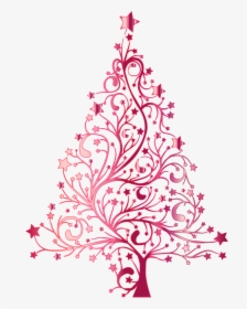 Clipart Christmas Watercolor - Christmas Tree Black And White, HD Png Download, Free Download