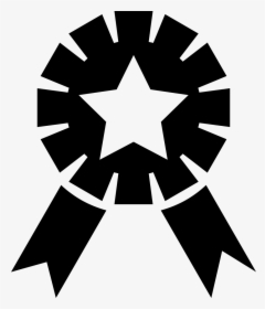 Ribbon Award With Star Shape - Captain America Silhouette, HD Png Download, Free Download