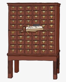 Cabinet, Storage, Card, Index, Drawers, Catalog, Office - Card Catalog Clipart, HD Png Download, Free Download
