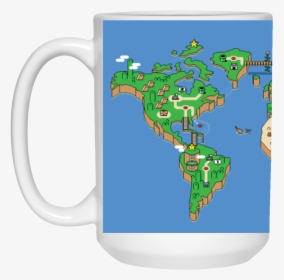 Mario World Map Theme Mug - World Map Mario Style, HD Png Download, Free Download