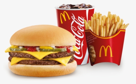 Large Double Cheeseburger Meal, HD Png Download, Free Download