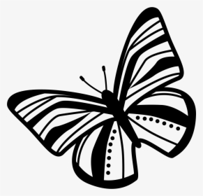 Butterfly Striped Wings Top View Rotated To Left - Hello Kitty Thank You Tag Template, HD Png Download, Free Download
