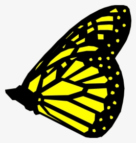 Butterfly Wings Clip Art - Yellow Butterfly Moving Animation, HD Png Download, Free Download