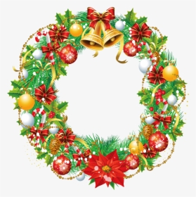 Transparent Christmas Wreath Cartoon, HD Png Download, Free Download