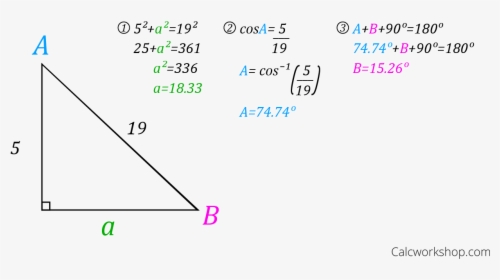 Right Triangle Trig Finding Missing Sides And Angles - Triangle, HD Png Download, Free Download