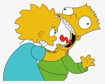 Transparent Homero Simpson Png - Lisa Simpson Strangling Bart, Png Download, Free Download