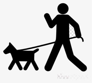 Dog Walking The Academy Clipart Pet Sitting Rottweiler - Walking Black Lab Clipart, HD Png Download, Free Download