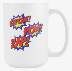 Kapow Zap Pow Comic Book Coffee Mug - Mug, HD Png Download, Free Download