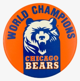 World Champions Chicago Bears Chicago Button Museum - Chicago Bears Logos, Uniforms, And Mascots, HD Png Download, Free Download