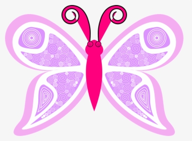 Butterfly, Cute, Pink, Girly, Sparkling, Fantasy - Borboleta Em Png Lilas, Transparent Png, Free Download