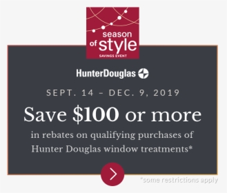 Insulated Window Shades On Sale - Hunter Douglas, HD Png Download, Free Download