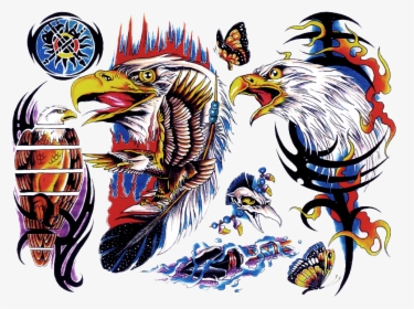 Us Eagle Belly Tattoo Design Photo - Full Sleeve Color Tattoo Png, Transparent Png, Free Download